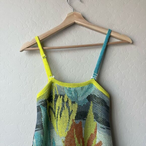 Yanyan Lily Sleeveless Knit Midi Dress in Midnight Linen Jacquard Size XS - Picture 9 of 11